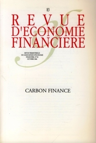  Collectif - Carbon finance - N° 83 - Octobre 2006 - Ouvrage en anglais.