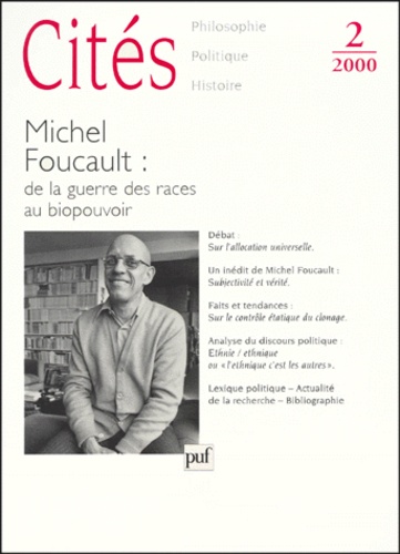  Collectif - CITES N° 2 / 2000 : MICHEL FOUCAULT. - De la guerre des races au biopouvoir.