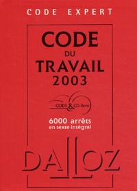  Collectif - Code Du Travail 2003. Avec Cd-Rom.