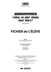 Coline, un aller simple pour mars ? - fichier