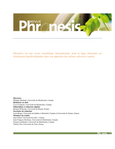 Phronesis Vol 3 numéro 4