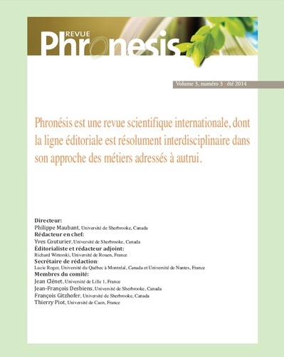 Phronésis. Vol. 3, numéro 3 | 2014