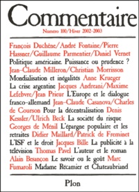  Collectif - Commentaire N° 100 Hiver 2002-2003.