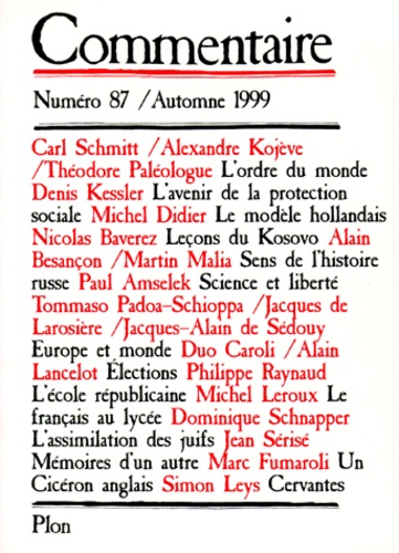  Collectif - COMMENTAIRE N°87 AUTOMNE 1999.
