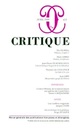  Collectif - Critique N°623 Avril 1999.
