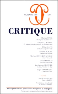  Collectif - Critique N°629 Octobre 1999.