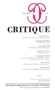  Collectif - Critique Tome 58 N° 665 Octobre 2002.