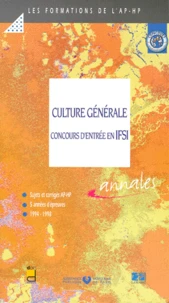 CULTURE GENERALE AU CONCOURS D'ENTREE EN IFSI.