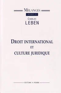 Droit international et culture juridique
