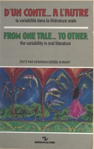  Collectif - D'un conte à l'autre - La variabilité dans la littérature orale, [actes].