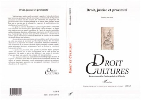  Collectif - Droit et cultures Hors-série N° 3, Déc : Droit, justice et proximité.