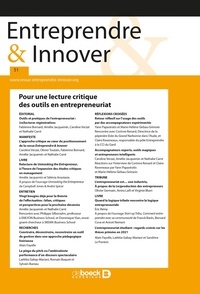 Collectif - Entreprendre & Innover n° 51 - Pour une lecture critique des outils en entrepreneuriat.