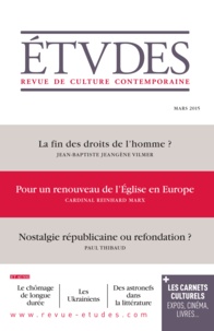  Collectif - Etudes Mars 2015 - Pour un renouveau de l'Eglise en Europe.