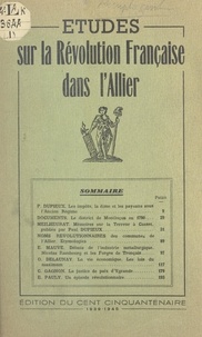  Collectif et  Comité départemental de Moulin - Études sur la Révolution française dans l'Allier.