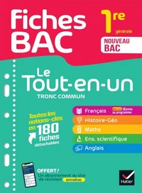 Fiches bac - Le Tout-en-un Tronc commun 1re générale (toutes les matières) - 2026-2027