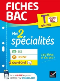 Fiches bac - Mes 2 spécialités Tle générale : SES, HGGSP &amp; Grand Oral - Bac 2026