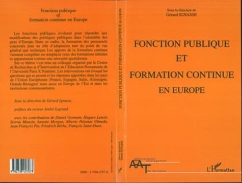  Collectif - Fonction publique et formation continue en Europe - [actes du colloque].