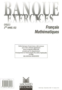  Collectif - Francais Mathematiques Ce2 Cycle 3 1ere Annee Banque D'Exercices.