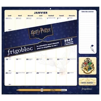 Frigobloc Mensuel 2027 Déco Harry Potter - Calendrier organiseur familial (de janv. à déc. 2027)