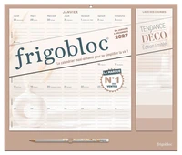 Frigobloc Mensuel 2027 Tendance déco Beige - Calendrier organiseur familial (de janv. à déc. 2027)