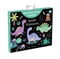  Collectif - Gentils dinosaures - Mes jolies cartes à gratter - Pochette avec 8 cartes et un stylet en bois.