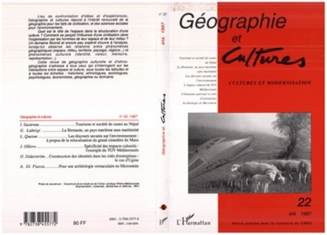  Collectif - GEOGRAPHIE ET CULTURE NO 22 ETE 1997 CULTURES ET MODERNISATION.