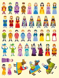 Gommettes illustrées château fort