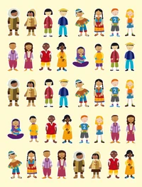 Gommettes illustrées enfants du monde