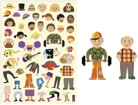 Gommettes personnages à construire