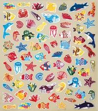 Gommettes prismatiques mer