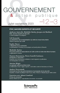 Gouvernement et action publique 12-3, juillet-septembre 2023