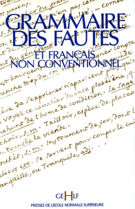Grammaire des fautes et français non conventionnels
