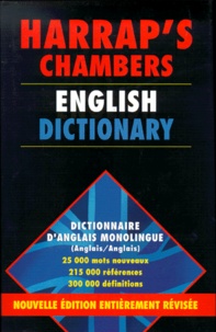  Collectif - Harrap'S Chambers English Dictionary. Dictionnaire D'Anglais Monolingue, Edition 1998.