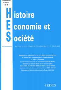  Collectif - Histoire, Economie Et Societe N° 4 Octobre-Decembre 2002.