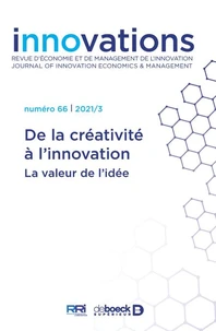 "Innovations n° 66 - De la créativité à l’innovation - La valeur de l’idée"