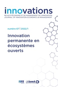  Collectif - Innovations n° 67 - Innovation permanente en écosystèmes ouverts.