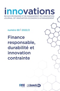  Collectif - Innovations n° 68 - Finance responsable, durabilité et innovation contrainte.