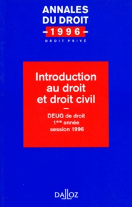 Checkpointfrance.fr Introduction au droit et droit civil - DEUG de droit 1ère année, session 199 Image