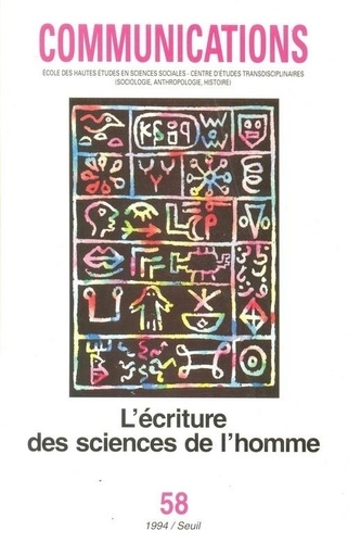  Collectif - L'Ecriture Des Sciences De L'Homme.