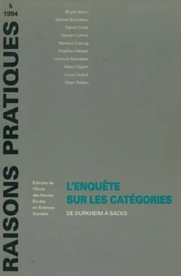 L'enquête sur les catégories.