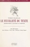  Collectif - L'épreuve de français, le feuilleté du texte - Approfondir la lecture et l'écriture.