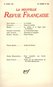  Collectif - La Nouvelle Revue Française N° 208, avril 1970 : .