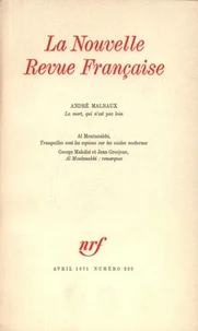 La Nouvelle Revue Française N° 220, avril 1971
