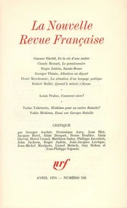 La Nouvelle Revue Française N° 256, avril 1974