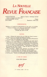  Collectif - La Nouvelle Revue Française N° 411, avril 1987 : .