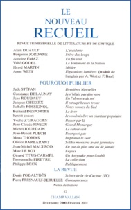  Collectif - Le Nouveau Recueil N° 57 Decembre 2000-Fevrier 2001 : Pourquoi Publier.