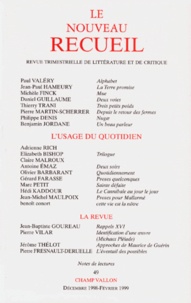  Collectif - Le Nouveau Recueil Numero 49 Decembre 1998-Fevrier 1999.