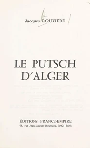 Le putsch d'Alger