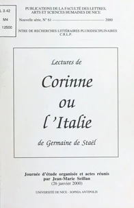 Lectures de "Corinne ou l'Italie" de Germaine de Staël