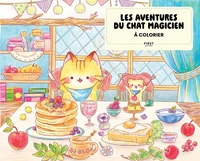 Les aventures du chat magicien, à colorier - Mes adorables coloriages